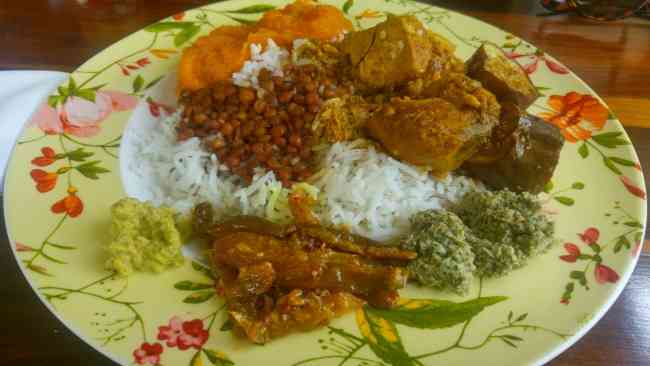 Creole lunch at chez tante Athalie in Pamplemousse Creole lunch at chez Tante Athalie in Pamplemousse