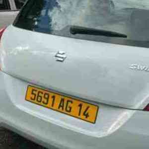 car hire number plate