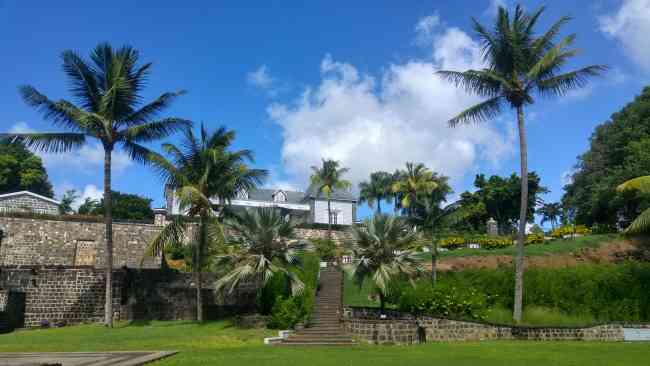 View onto Chateau Mon Desir from the ruins