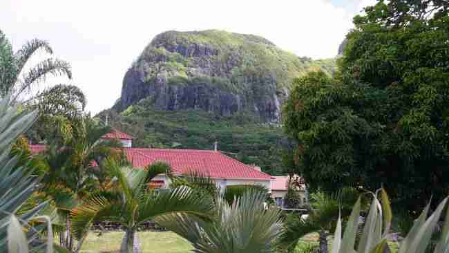 Dutch museum with Lion mountain in the background Dutch museum with Lion Mountain in the background