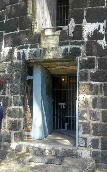 Entrance door to the Martello Tower museum in Mauritius Entrance door to the Martello Tower in Mauritius