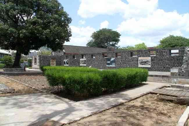 Courtyard of the Aapravasi Ghat in Port Louis Courtyard of the Aapravasi Ghat
