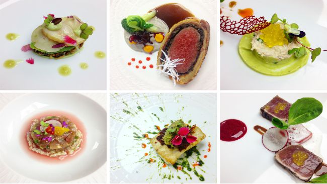 Gourmet dishes at l'Explorateur restaurant Gourmet dishes at l'Explorateur restaurant