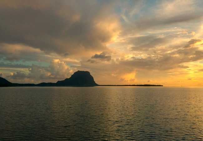 Early sunset over the Morne Mountain