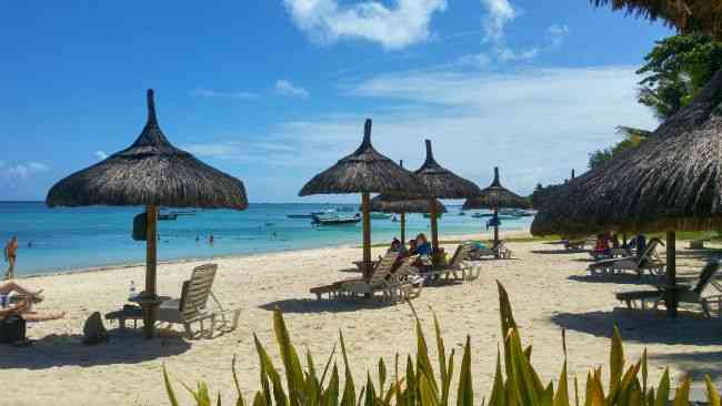 beach in front of a hotel in Trou aux Biches Hotel beach in Trou aux Biches