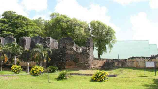 Cultural site with catholic church in Old Grand Port Cultural site with Catholic church in Old Grand Port