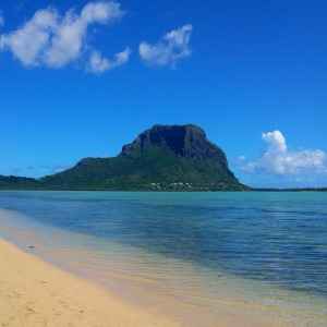 West coast of Mauritius with Le Morne